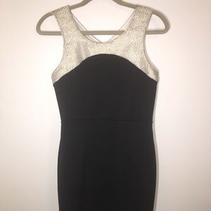 Black fitted formal dress